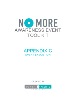 AWARENESS EVENT TOOL KIT APPENDIX C