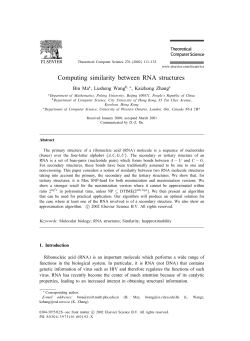 Computing similarity between RNA structures