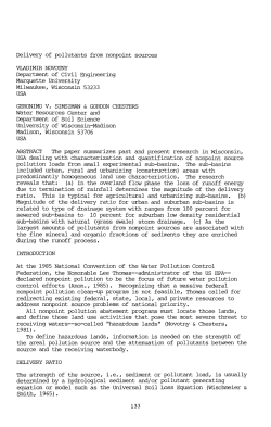 Delivery of pollutants from nonpoint sources