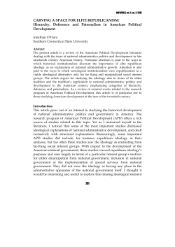 201 CARVING A SPACE FOR ELITE REPUBLICANISM: Hierarchy