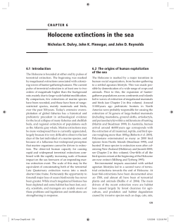 (2009). Holocene extinctions in the sea. In