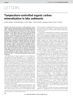 Temperature-controlled organic carbon mineralization in