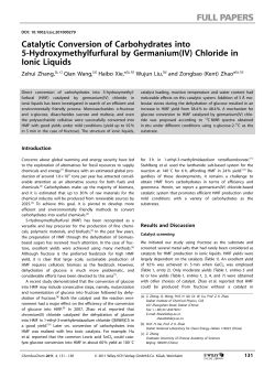 Catalytic Conversion of Carbohydrates into 5Hydroxymethylfurfural