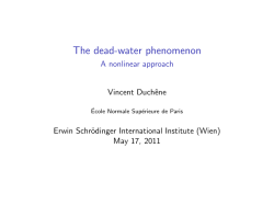 The dead-water phenomenon