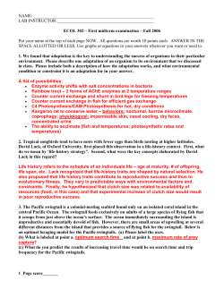 1 Pag - University of Arizona | Ecology and Evolutionary Biology