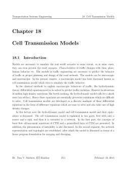 Cell Transmission Models