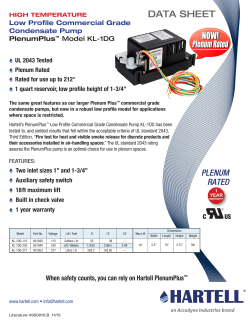 High Temp Low Profile PlenumPlus KL-1DG 950010.B 1115
