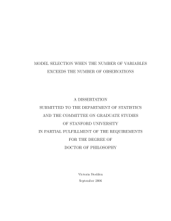 Model Selection When the Number of Variables Exceeds the