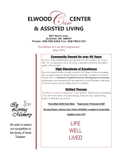 August 2016 - Elwood Care Center