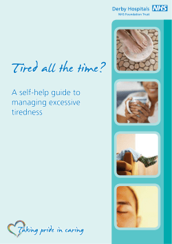 Tired all the time? - Derby Teaching Hospitals NHS Foundation Trust