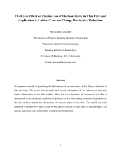 Thickness Effect on Fluctuation of Electron States