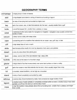 Geography Terms and Definitions