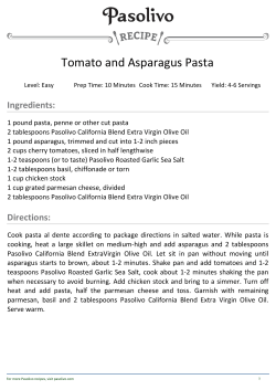 Tomato and Asparagus Pasta