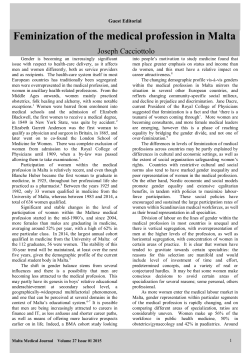Feminization of the medical profession in Malta