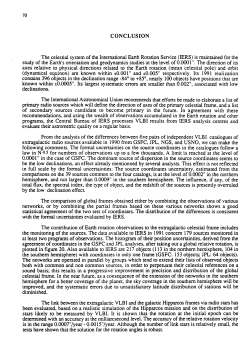 70 CONCLUSION The celestial system of the International Earth