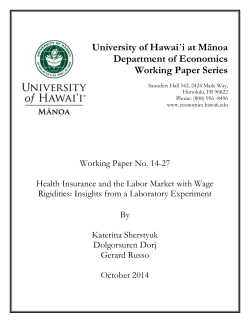14-27 - University of Hawaii Economics Department