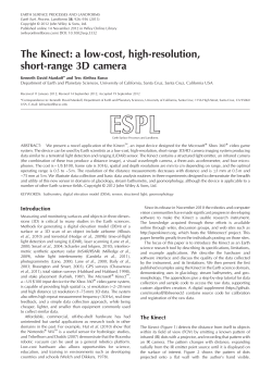 The Kinect: a lowcost, highresolution, shortrange 3D