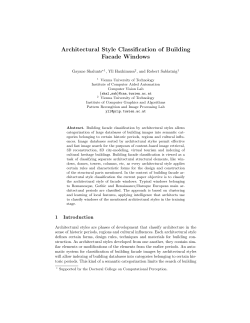 Architectural Style Classification of Building