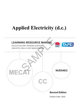 Applied Electricity (dc)