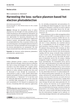 Harvesting the loss: surface plasmon-based hot electron