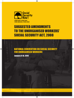 suggested amendments to the unorganised workers` social security