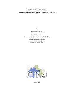 Growing Up and Aging in Place: Generational Demographics in the