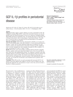 Engebretson SP, Grbic JT, Singer R, Lamster IB. GCF IL