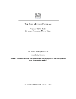 The EU Constitutional Treaty and its distinction between legislative