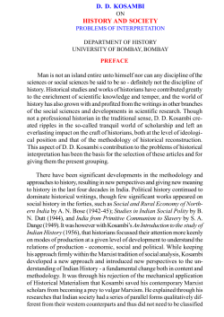 dd kosambi history and society