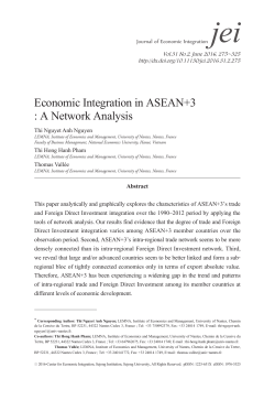 Supplement - Journal of Economic Integration