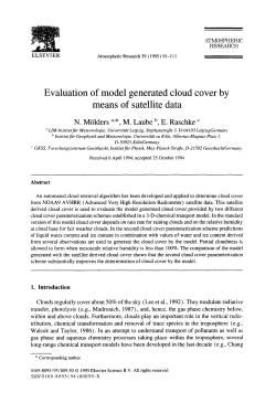 Evaluation of model generated cloud cover by means of satellite data