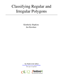 Classifying Regular and Irregular Polygons