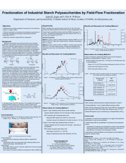 Fractionation of Industrial Starch - Inside Mines