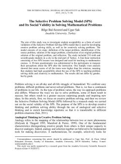 The Selective Problem Solving Model (SPS) and Its Social Validity in