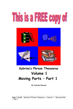 CreateSpace Word Templates - Sybrina`s Phrase Thesaurus
