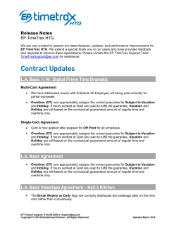 EP TimeTrax HTG - Release Notes Contract Updates