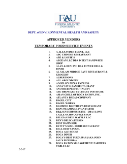 approved vendors temporary food service events