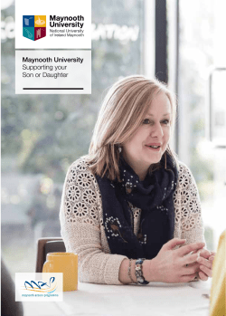 Maynooth University Supporting your Son or Daughter