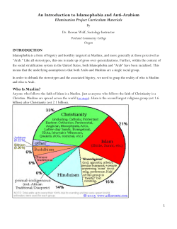An Introduction to Islamophobia and Anti-Arabism