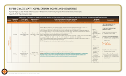 fifth grade math curriculum scope and sequence