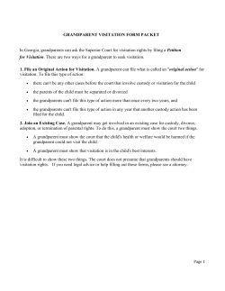 Grandparent Petition for Visitation - Forms