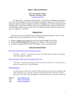 happiness - Yale Summer Session