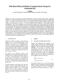 State-space mixing cell model of unsteady solute