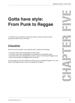 Gotta have style: From Punk to Reggae