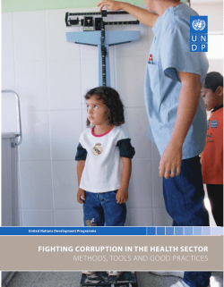 Fighting Corruption in the Health Sector: Methods, Tools