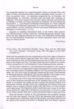 Reviews Er/and Meyer STEFAN HELL, Der Mandschurei