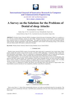 A Survey on the Solutions for the Problems of Denial of sleep Attacks
