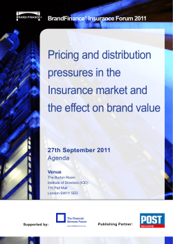 Pricing and distribution pressures in the Insurance