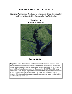 Technical Bulletin No. 9 Stormwater Nutrient Accounting