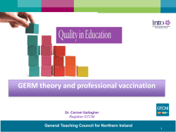 Quality in Education - GERM Theory and Professional Vaccination